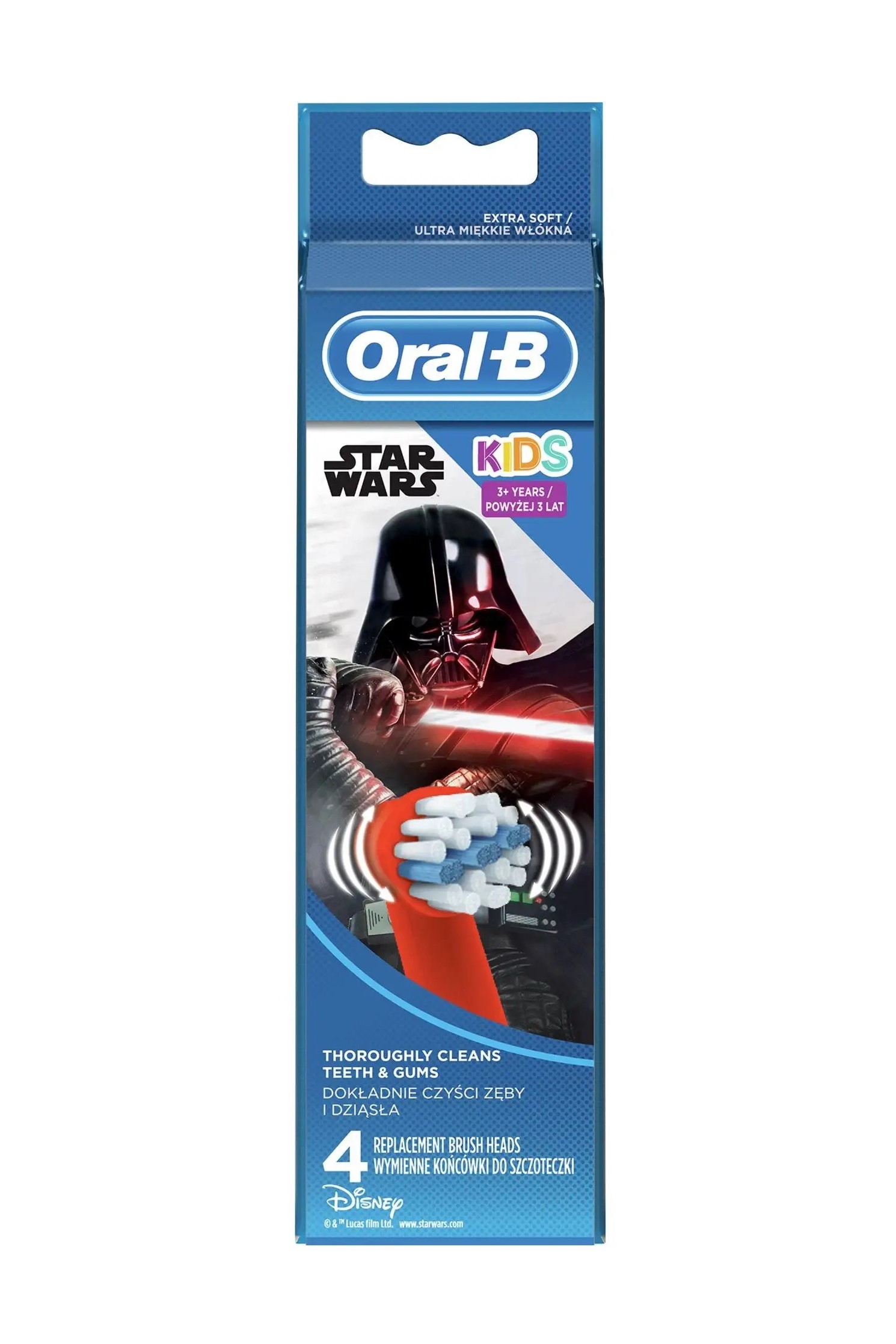 Oral-B náhradní hlavice dětské 4 ks Kids Star Wars