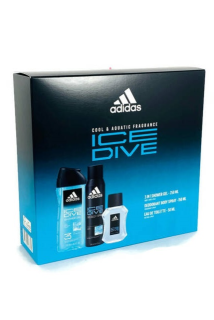 Adidas dárková kazeta Ice Dive (EDT 50 ml+deodorant 150 ml+sprchový gel 250 ml)