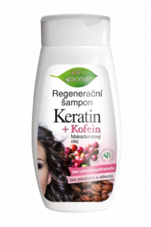 Bione Kofein + keratin šampon regenerační dámský 260 ml