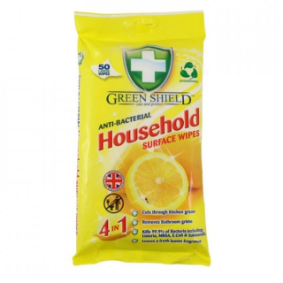 Green Shield čistící dezinfekční ubrousky 50 ks Household