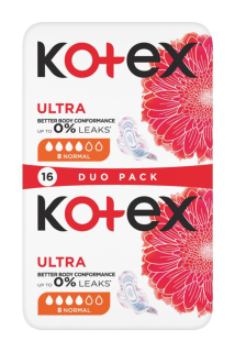 Kotex vložky Ultra Normal 16 ks