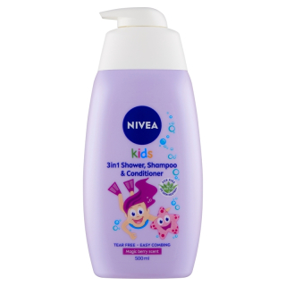 Nivea kids sprchový gel + šampon 500 ml Berry 3v1