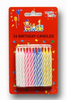 Happy Party svíčky dortové 24 ks