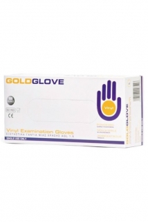 GoldGlove vinylové rukavice 100 ks - vel. S