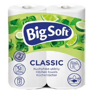Big Soft kuchyňské utěrky Classic 2 ks 2-vrstvé
