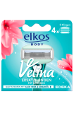 Elkos Body Velina 5-břitý holicí systém náhradní hlavice 4 ks