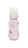 NIP Trendy kojenecká láhev 250 ml růžová 0-6 m