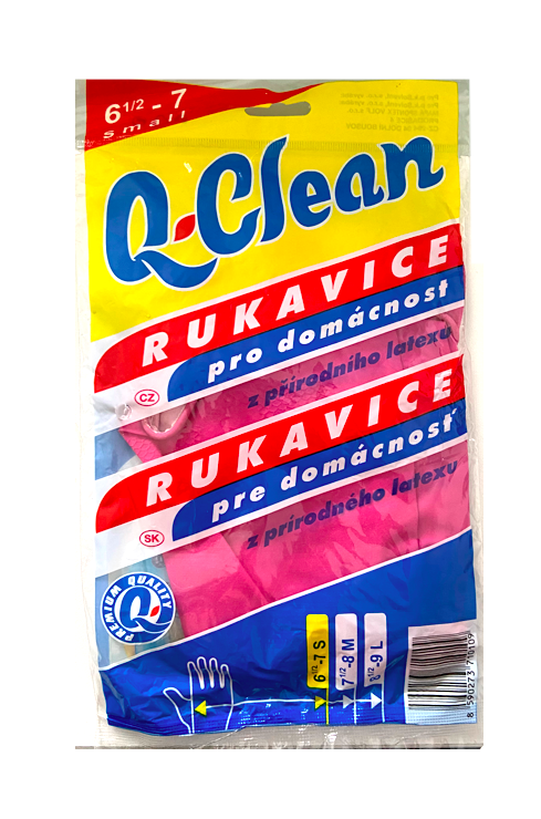 Q-Clean gumové rukavice S 6,5-7