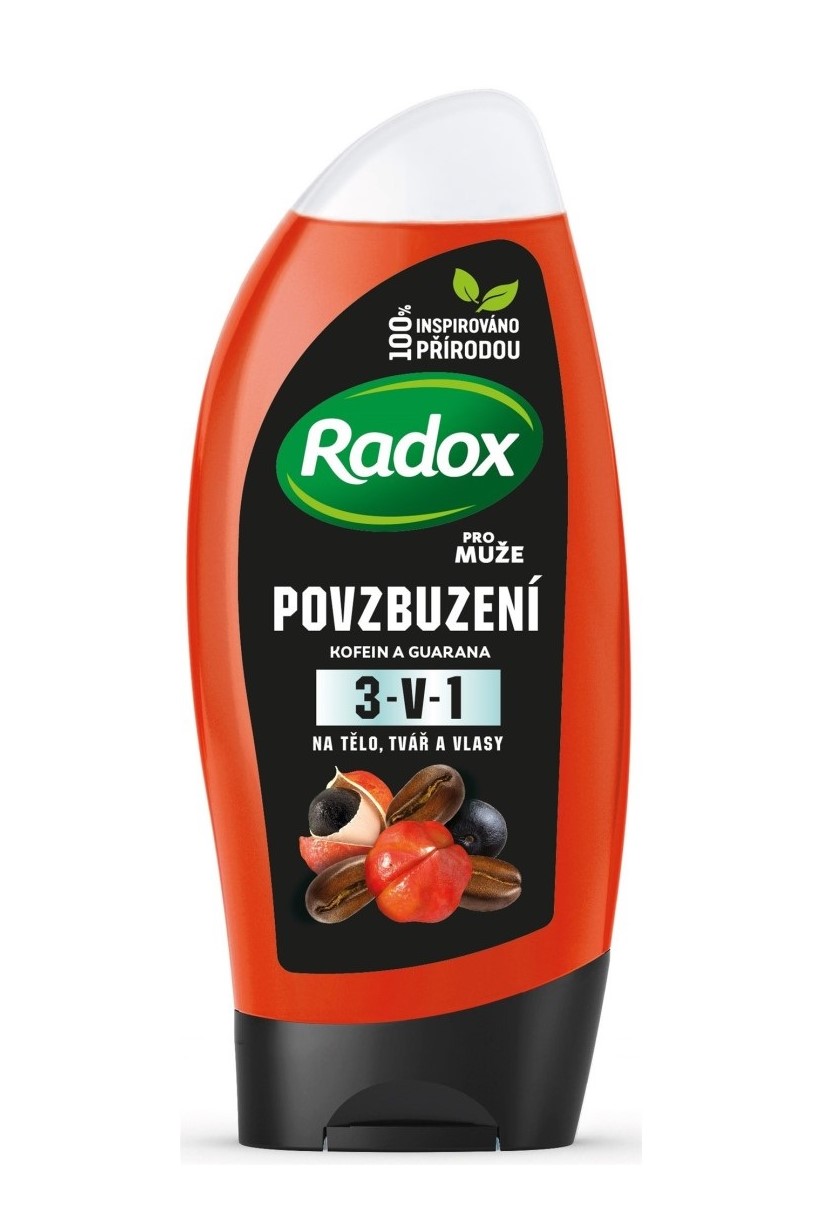 Radox sprchový gel 250 ml Men Povzbuzení Kofein a Guarana 3v1