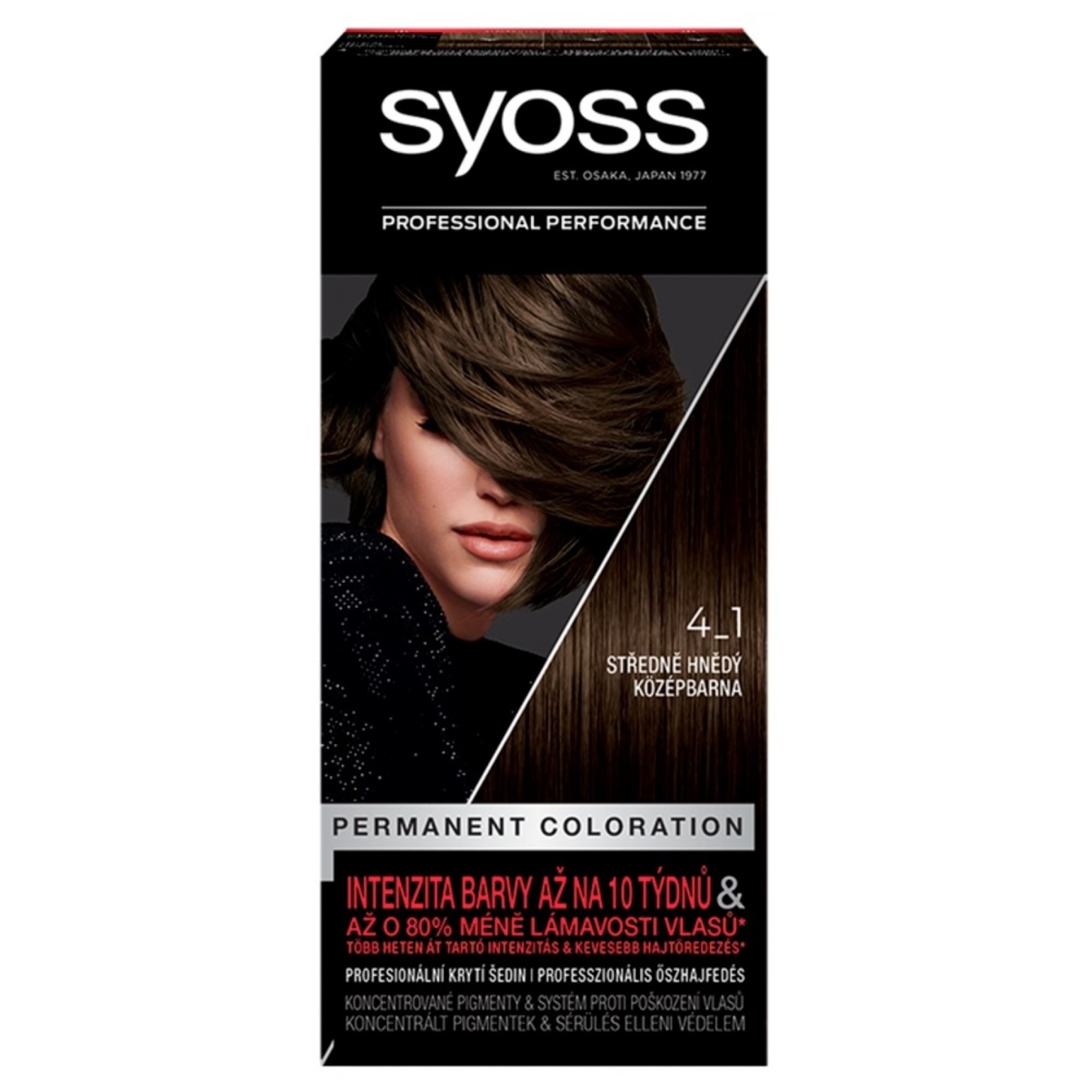Syoss barva na vlasy Professional Performance 4-1 Středně hnědý
