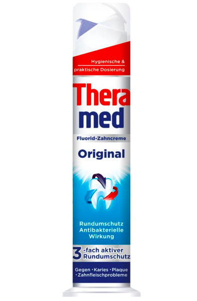 Theramed zubní pasta v dávkovači 100 ml Original s antibakteriálním účinkem 