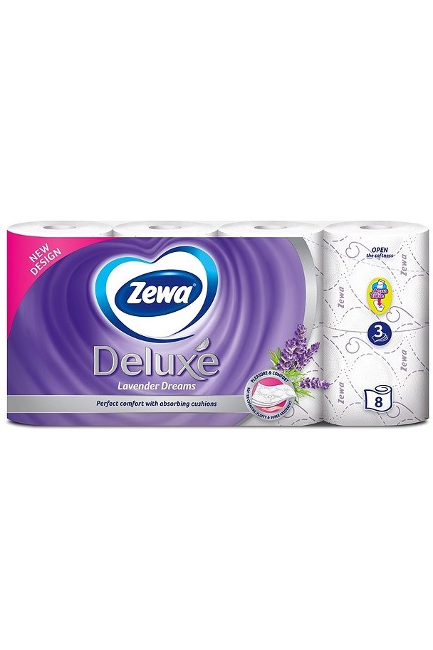 Zewa toaletní papír 8 ks Deluxe Lavender Dreams 3-vrstvý