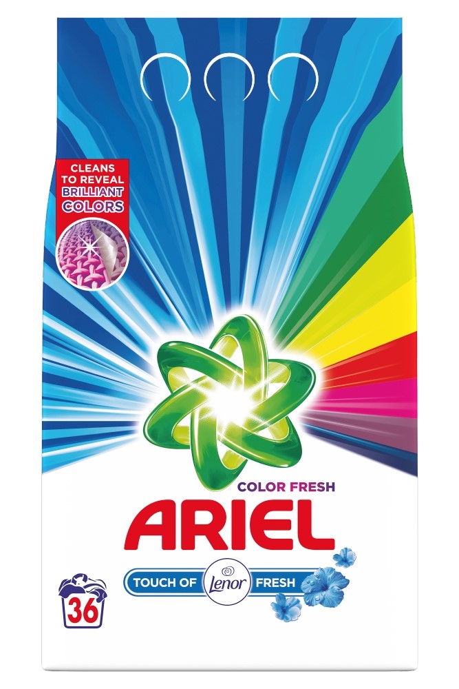 Ariel prací prášek 36 dávek Color Touch of Lenor Fresh 2,7 kg