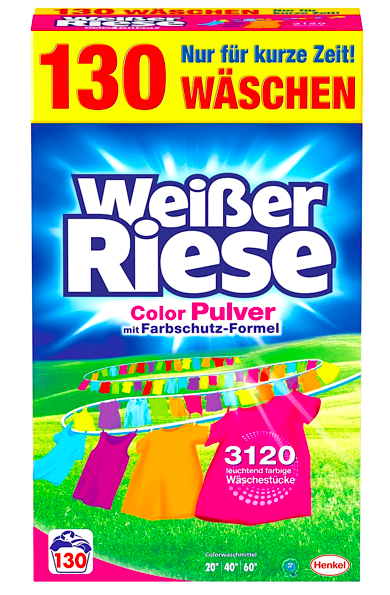 Weisser Riese prací prášek 130 dávek Color 7,15 kg