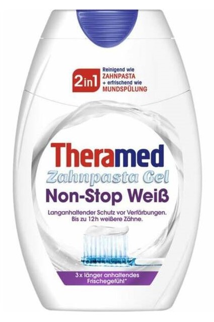 Theramed zubní pasta 75 ml 2v1 Non-Stop Weiss