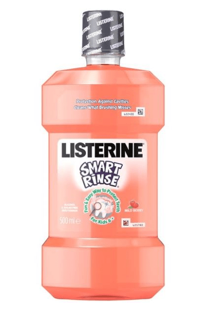 Listerine ústní voda 500 ml Smart Rinse Mild Berry pro děti 6+