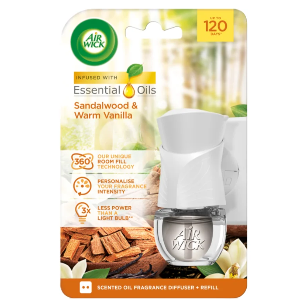 Air Wick elektrický strojek s náplní 19 ml Sandalwood & Warm Vanilla