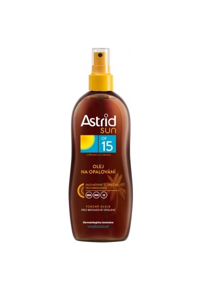 Astrid SUN olej na opalování ve spreji SPF15 200 ml