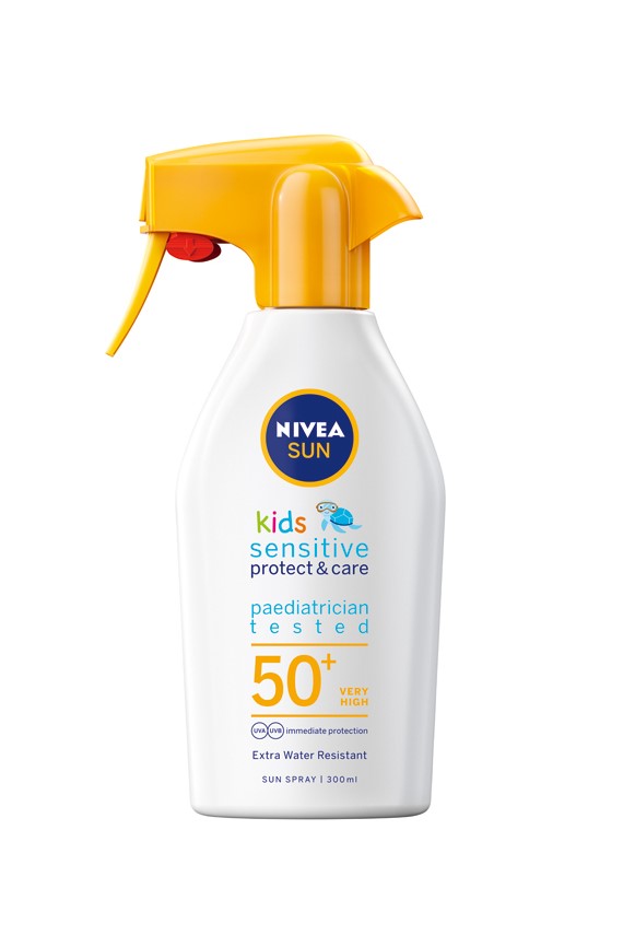 Nivea Sun Kids Protect & Care Sensitive sprej na opalování SPF50+ 300 ml