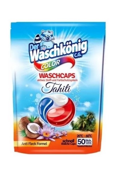 Waschkönig gelové kapsle 50 ks Color Tahiti 900 g