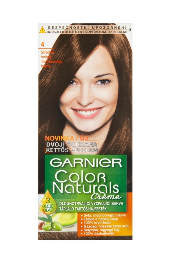 Garnier barva na vlasy Color Naturals 4 Středně hnědá