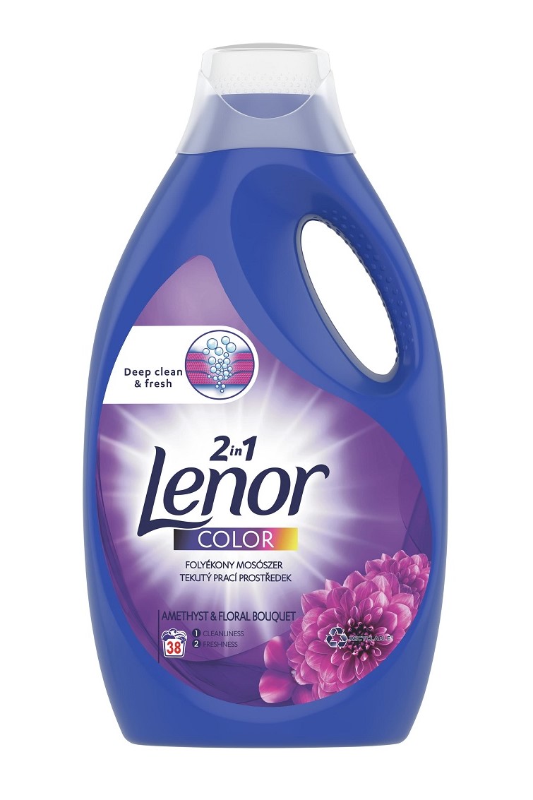 Lenor prací gel 38 dávek Color Amethyst & Floral Bouquet 2090 ml