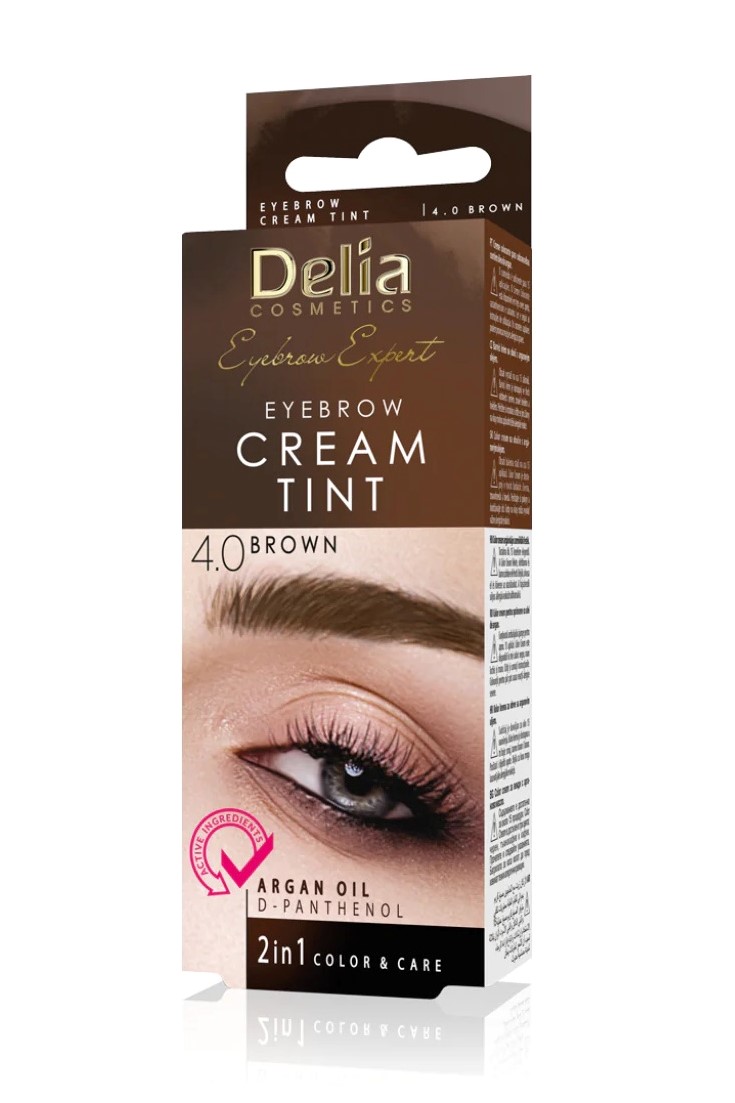 Delia Color Cream barva na obočí a řasy hnědá 30 ml