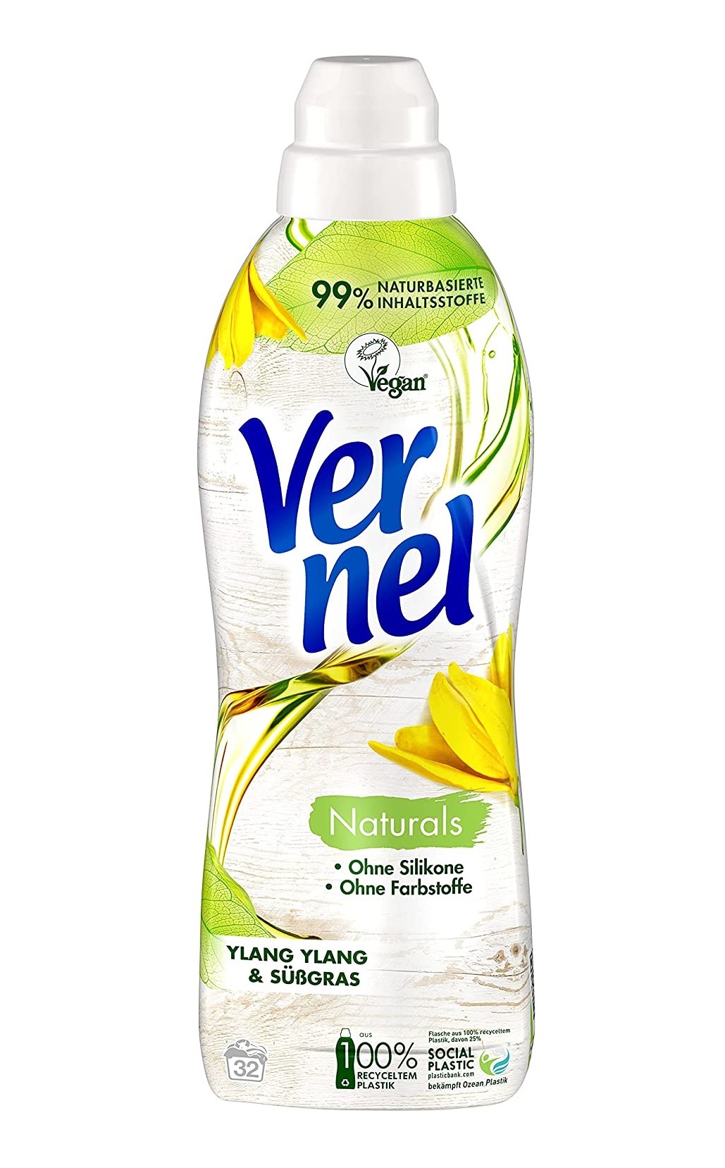 Vernel aviváž 32 dávek Naturals Ylang Ylang & Süßgras 800 ml