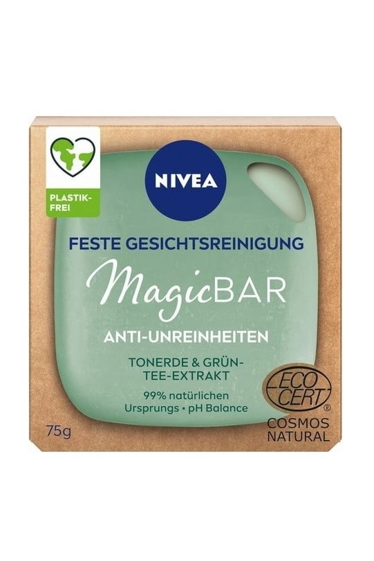 Nivea pleťové mýdlo peelingové  75 g Magic Bar se zeleným čajem