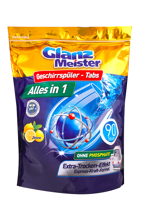Glanz Meister tablety do myčky 90 ks All in1 Citrus
