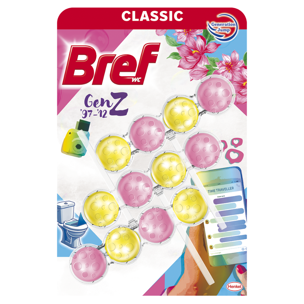 Bref WC blok Power Aktiv 3 ks (3x50g) Gen Z