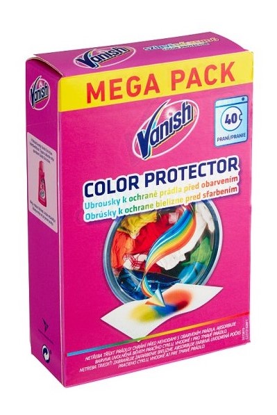 Vanish ubrousky proti obarvení 20 ks Color Protect (40 praní) CZ
