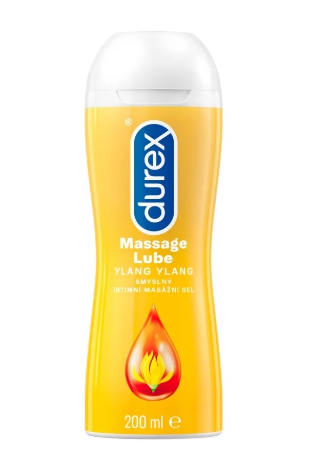 Durex 2in1 masážní gel a lubrikant 200 ml Ylang Ylang