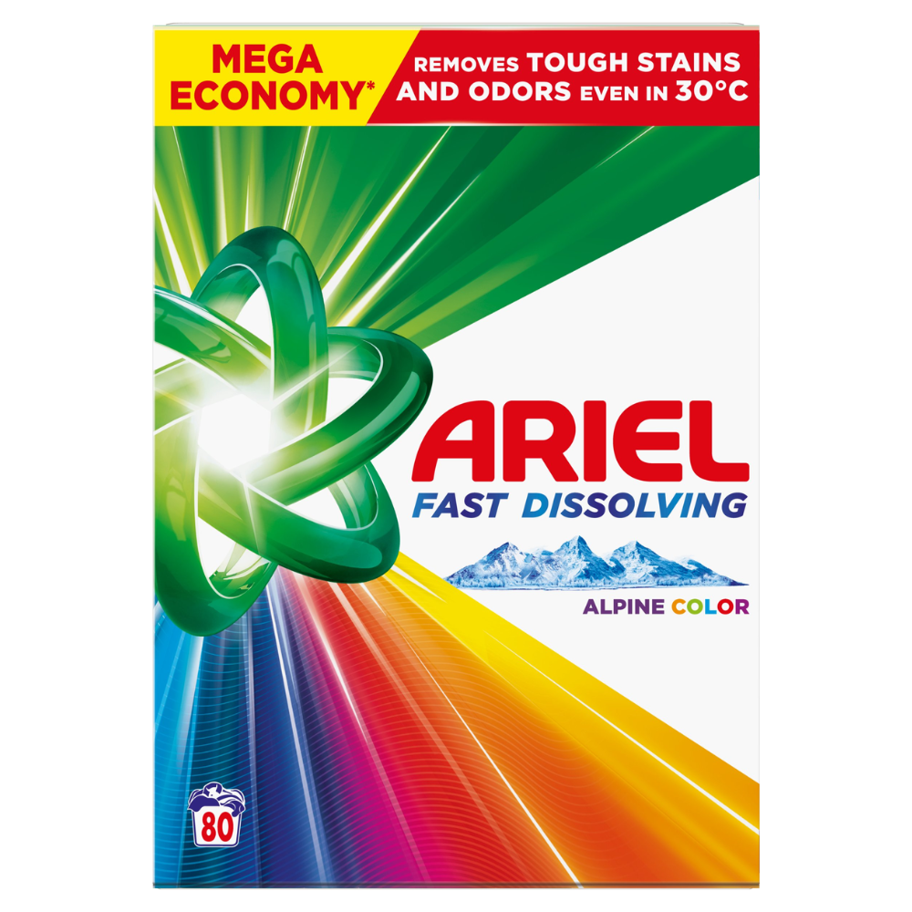 Ariel prací prášek 80 dávek Alpine Color 4,4 kg