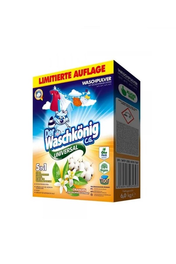 Waschkönig prací prášek 100 Universal Orangen & Baumwolle 6 kg