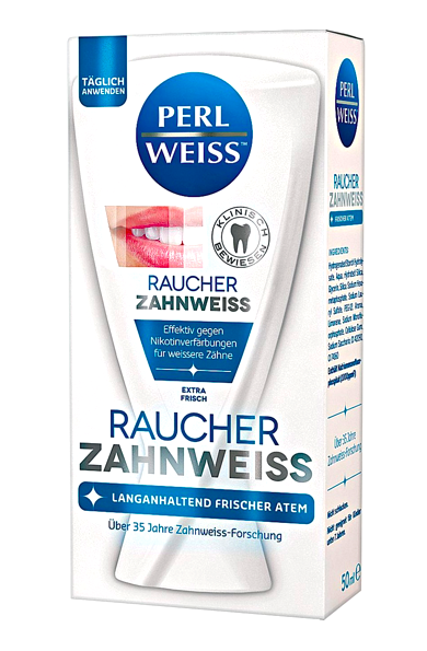 Perl Weiss bělící zubní pasta pro kuřáky 50 ml Extra Frisch