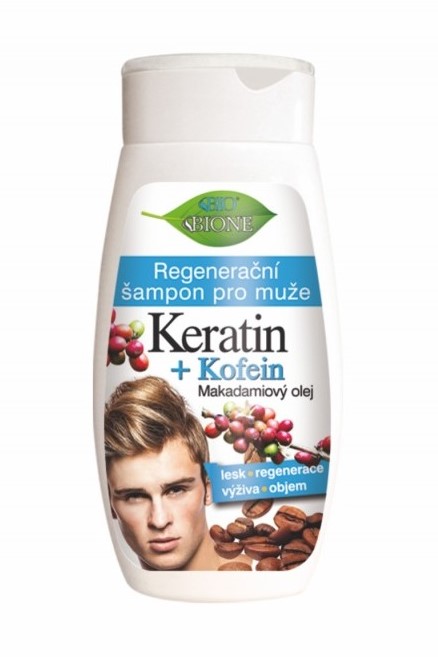 Bione Kofein + keratin šampon regenerační pánský 260 ml