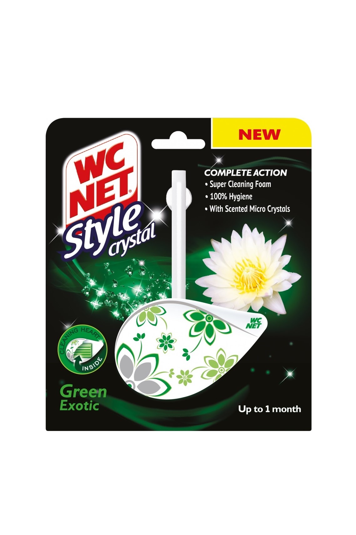 WC Net blok Style Crystal 1 ks (36,5g) Green Exotic