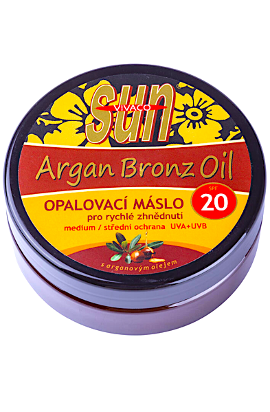 Vivaco Sun opalovací máslo s Bio-arganovým olejem SPF20 200 ml