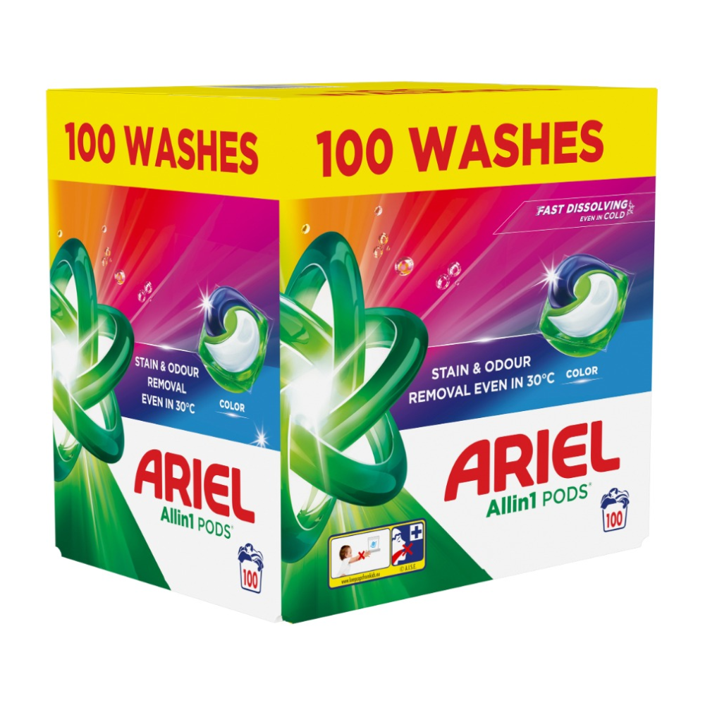 Ariel gelové kapsle 100 ks Color 1820 g All in 1