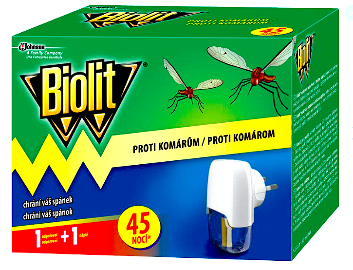 Biolit elektrický odpařovač proti komárům + 1 náplň (45 nocí) - Bez parfemace