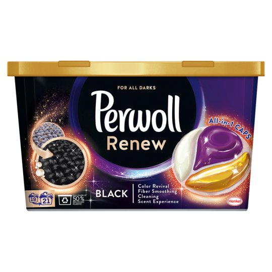 Perwoll kapsle 21 ks Renew Black 283,5 g