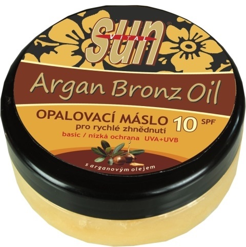 Vivaco Sun opalovací máslo s Bio-arganovým olejem a betakarotenem SPF10 200 ml