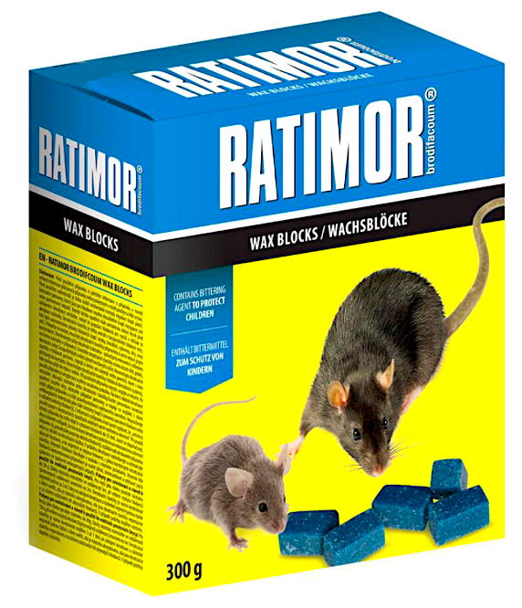 Ratimor brodifacoum parafínové bloky na hlodavce 300 g