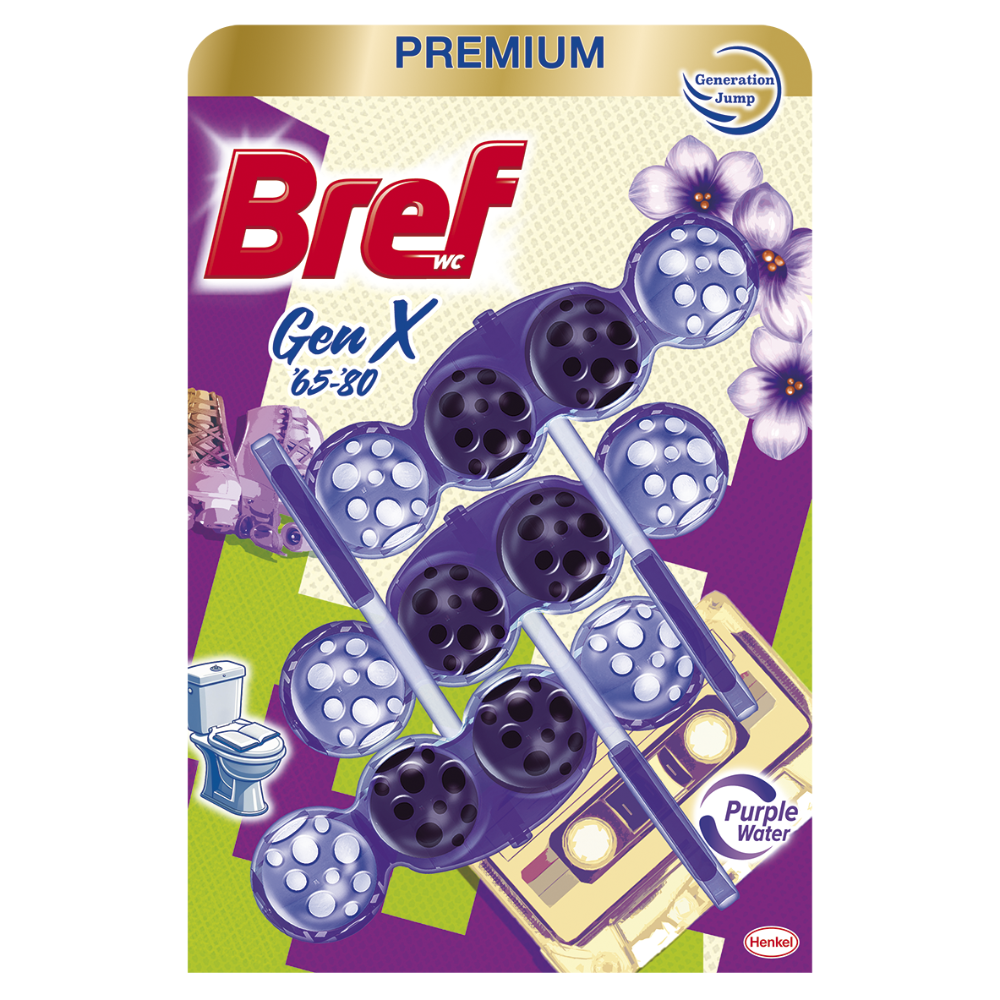 Bref WC blok Color Aktiv 3 ks (3x50g) Gen X