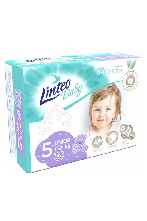 Linteo Baby plenky 5 Junior Premium (11-21 kg) 42 ks