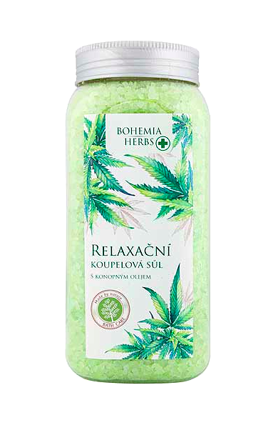 Bohemia Herbs koupelová sůl  900 g Cannabis s konopným olejem