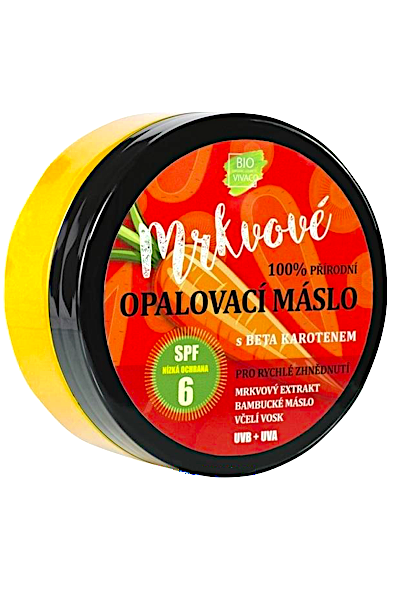 Vivaco Bio mrkvové opalovací máslo s Beta Karotenem SPF6 150 ml