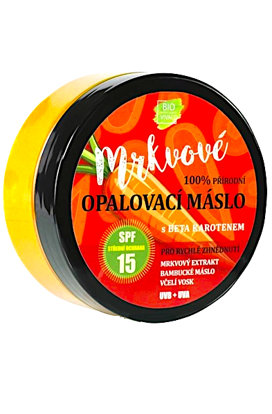 Vivaco Bio mrkvové opalovací máslo s Beta Karotenem SPF15 150 ml