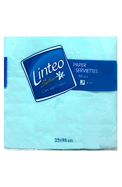 Linteo Satin papírové ubrousky 50 ks 33x33 cm barevné
